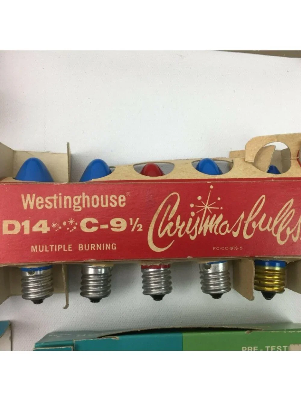 Vintage Sears General Electric Christmas Blue Bulbs Lamps D14 C-9 1/2 Variety